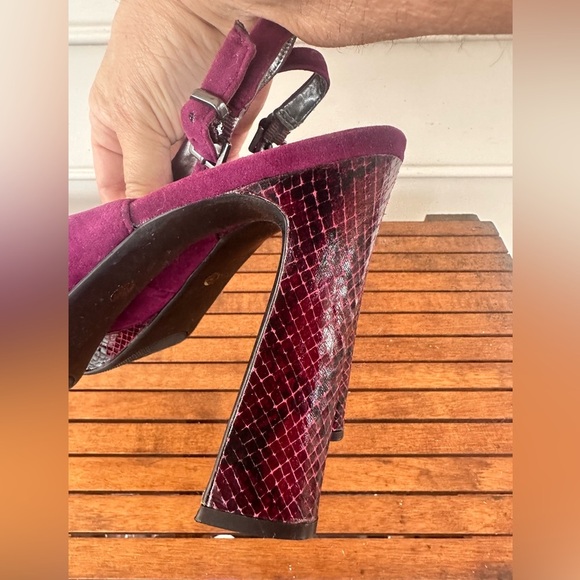 Worthington women's purple sling back platform heels size 9 - Picture 2 of 9